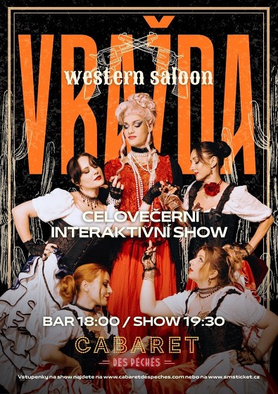 Plakát události Vražda v Des Péchés: Western Saloon