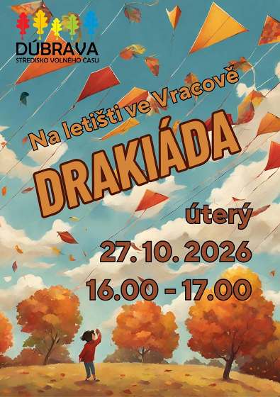 Plakát události Drakiáda na letišti ve Vracově