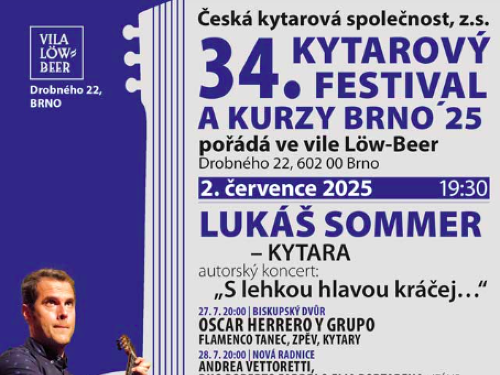Plakát události 34. Mezinárodní kytarový festival a kurzy Brno´25
