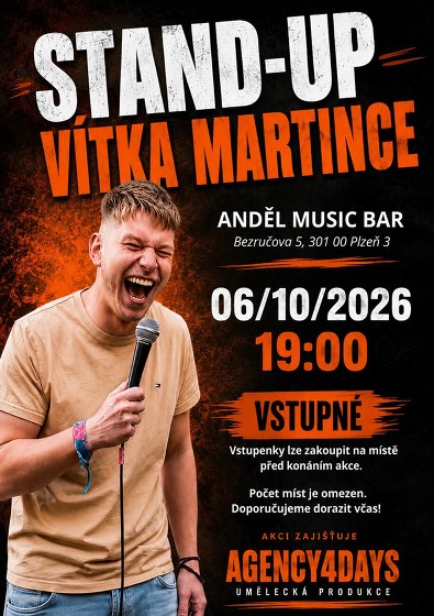 Plakát události Stand up Vítka Martince