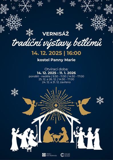 Plakát události Vernisáž tradiční výstavy betlémů | kostel Panny Marie