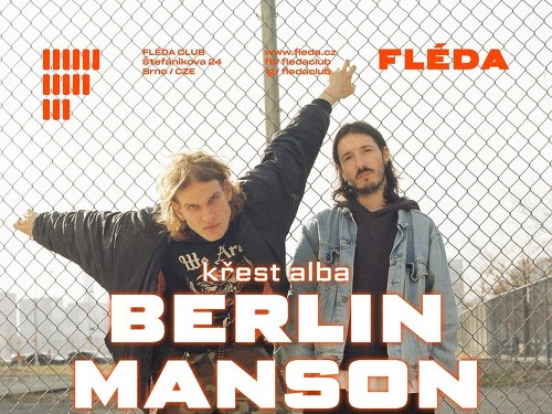 Plakát události Berlin Manson (křest) + Edúv syn + Neue Welt