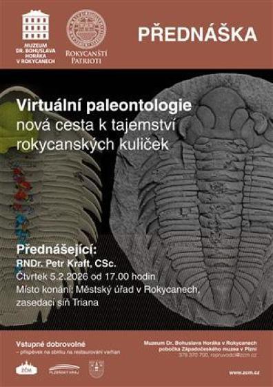 Plakát události Virtuální paleontologie - přednáška RNDr. Petr Kraft, CSc.