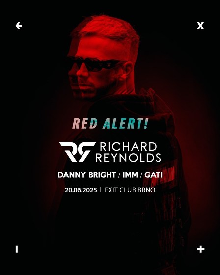 Plakát události Red Alert! w/ Richard Reynolds