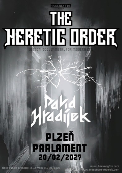 Plakát události The Heretic Order (UK) & David Hradílek Band & Bjes