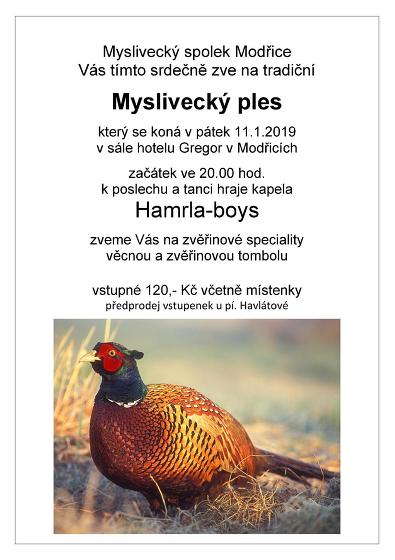 Plakát události Myslivecký ples