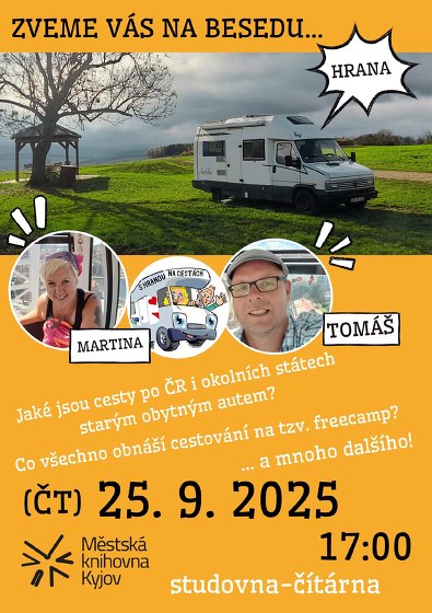 Plakát události S Hranou na cestách: Cestování obytňákem nejenom po Česku!