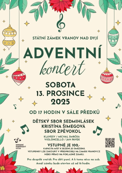 Plakát události Adventní koncert na vranovském zámku