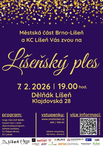 Plakát události Líšeňský ples 2026