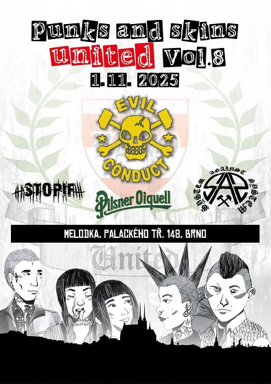 Plakát události PUNKS and SKINS UNITED vol. 8