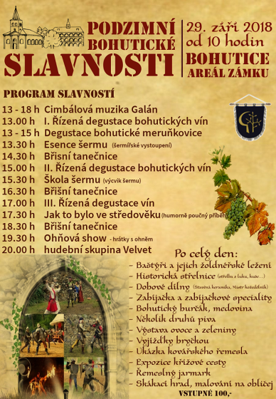 Plakát události Podzimní bohutické slavnosti