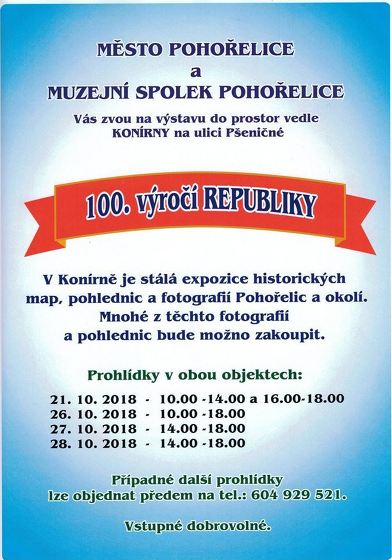 Plakát události Výstava ke 100. výročí republiky