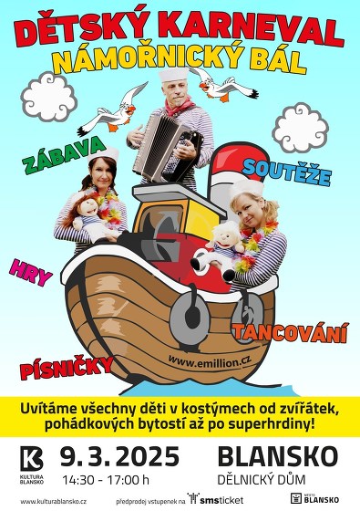 Plakát události Dětský karneval Blansko