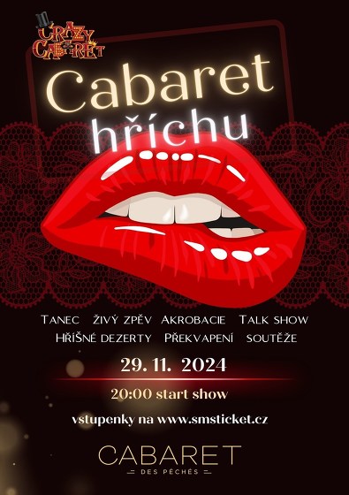 Plakát události Crazy Cabaret: CABARET HŘÍCHU