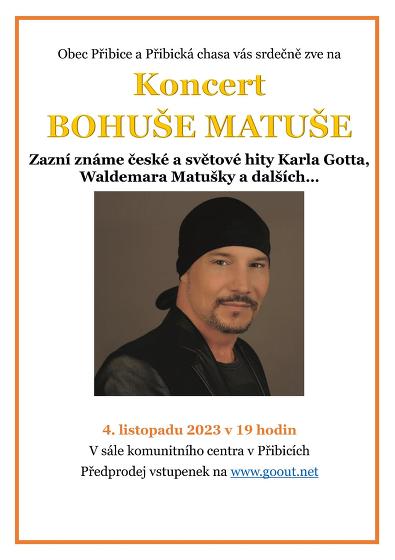 Plakát události Koncert Bohuše Matuše
