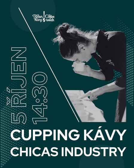Plakát události Cupping káv z aktuální nabídky u Chicas - cupping Týden kávy