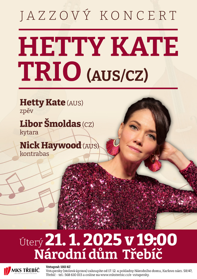 Plakát události Hetty Kate Trio (AUS/CZ)