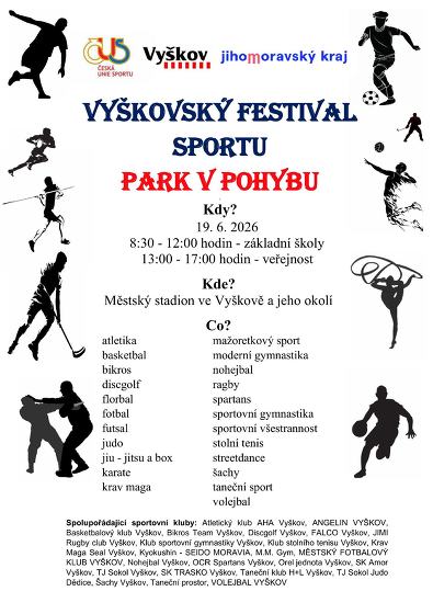 Plakát události Vyškovský festival sportu