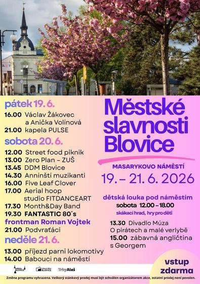 Plakát události Městské slavnosti Blovice