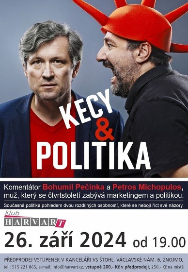 Plakát události Kecy a politika