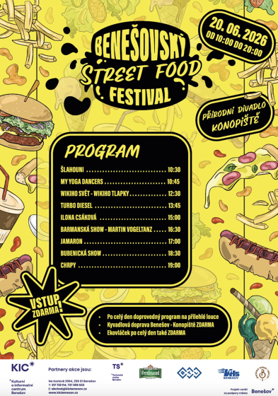 Plakát události Benešovský street food festival