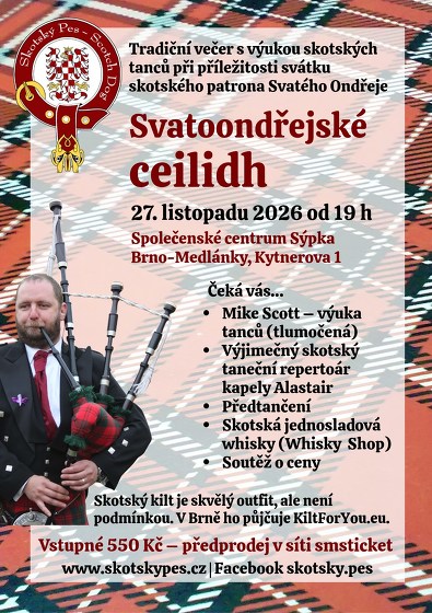 Plakát události Svatoondřejské ceilidh 2026
