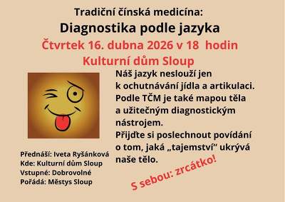 Plakát události TČM: Diagnostika podle jazyka