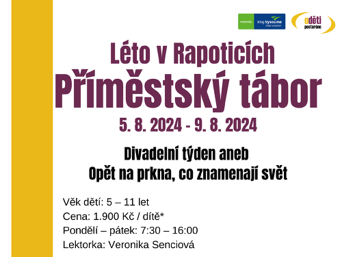 Plakát události Příměstský tábor v Rapoticích