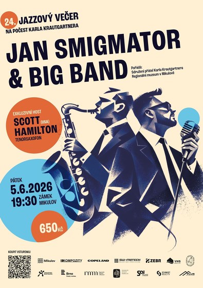 Plakát události JAN SMIGMATOR & BIG BAND, exkluzivní host Scott Hamilton