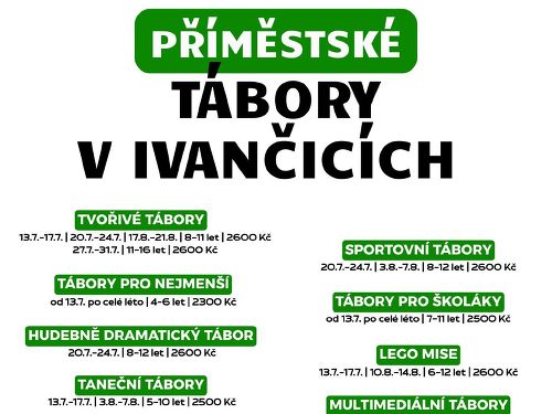 Plakát události Příměstské tábory v Ivančicích 26