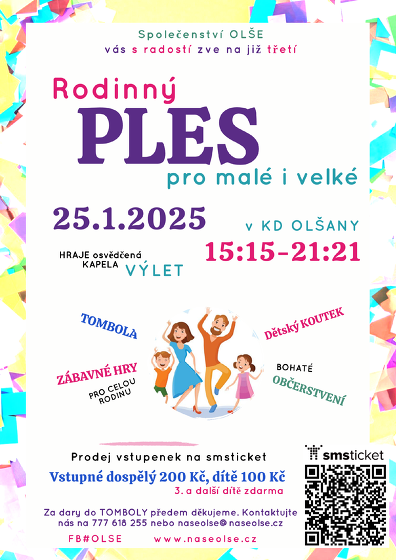 Plakát události Rodinný ples pro malé i velké
