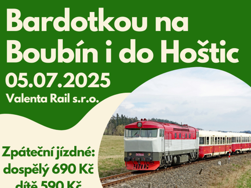 Plakát události Výletní rychlík na Boubín i do Hoštic