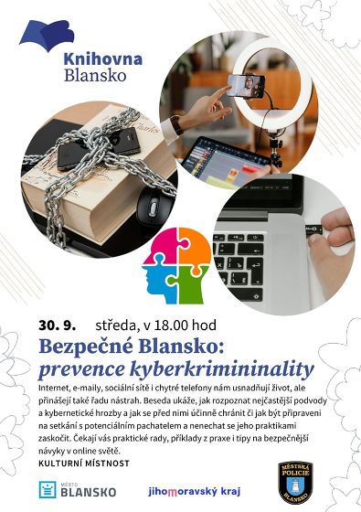 Plakát události Bezpečné Blansko: prevence kyberkrimininality