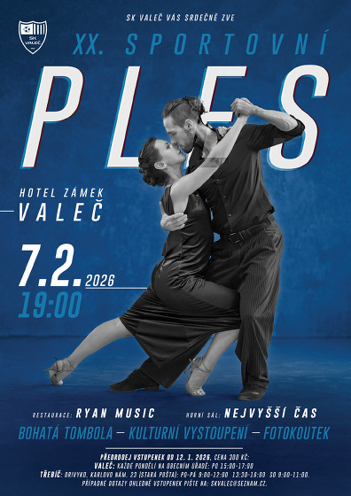 Plakát události XX. Sportovní ples