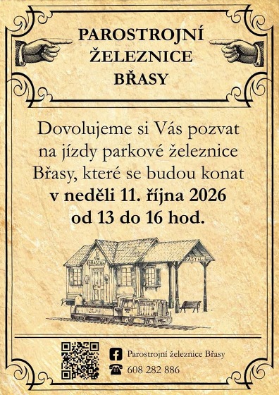 Plakát události Parostrojní Želeunice Břasy 11.10. 2026