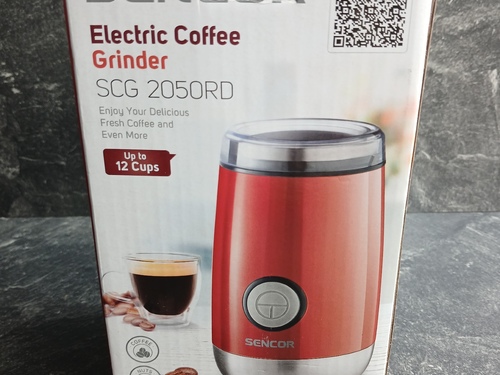 Elektrický mlýnek Sencor na zrnkovou kávu, ořechy, bylinky, mák a koření