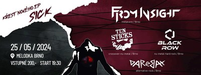 Plakát události Křest EP - From Insight + Black Row, Ten Sticks,..