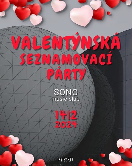 Plakát události Valentýnská Seznamovací Párty | Sono Centrum