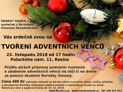 Plakát události Kurz tvorby adventních věnců