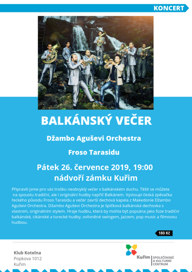 Plakát události Večer plný balkánské energie - Froso Tarasidu, Džambo Aguševi orchestra
