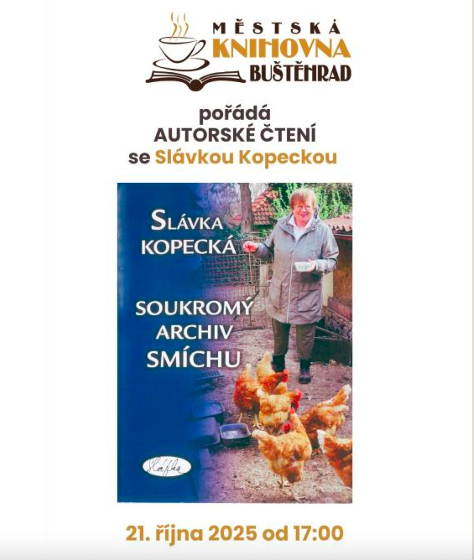 Plakát události Autorské čtení se Slávkou Kopeckou