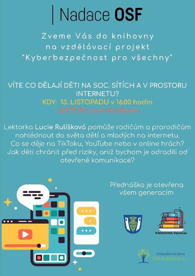 Plakát události Víte co dělají vaše děti na soc. sítích a v prostoru internetu?