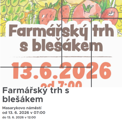 Plakát události Farmářský trh s blešákem