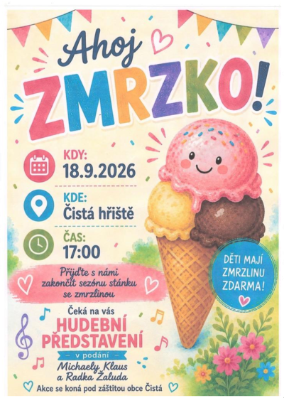Plakát události Ahoj zmrzko!