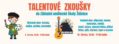Plakát události ZUŠ talentové zkoušky