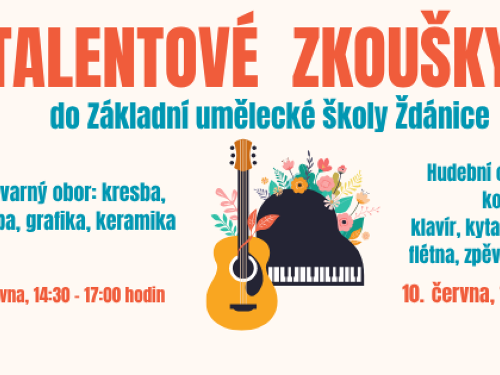 Plakát události ZUŠ talentové zkoušky