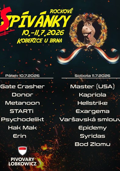 Plakát události Rockové zpívánky Kobeřice u Brna