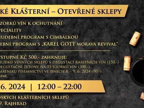 Plakát události RAJHRADSKÉ KLÁŠTERNÍ otevřené sklepy 2024