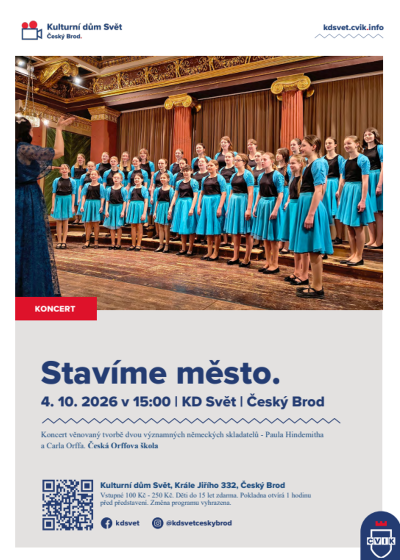 Plakát události Koncert Stavíme město v Českém Brodě