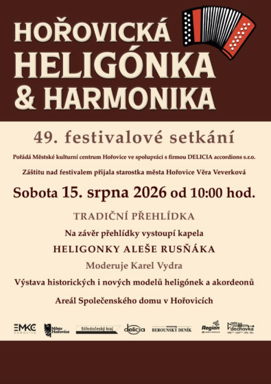 Plakát události 49. ročník Hořovické heligonky a harmoniky